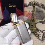 ARW 1:1 Perfect Replica 2019 New Style Cartier Classic Fusion Sliver And Gold Stripe Lighter Cartier Stainless Steel Jet Lighter